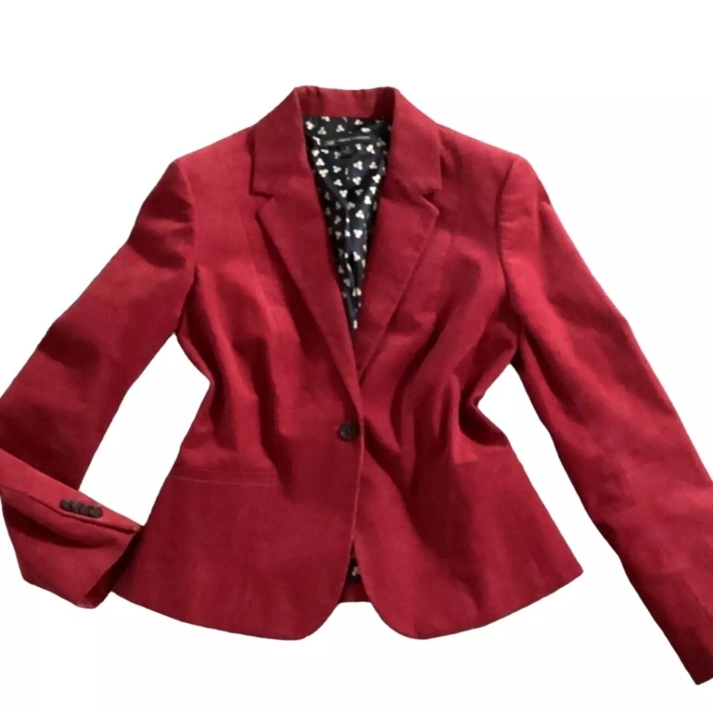 Brooks Brothers blazer 346 red baby Corduroy jacket Elbow Patch Christmas Party